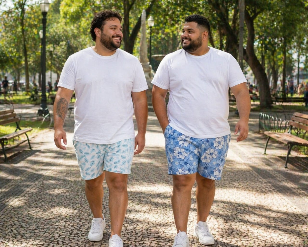Bermuda Tactel Estampada Plus